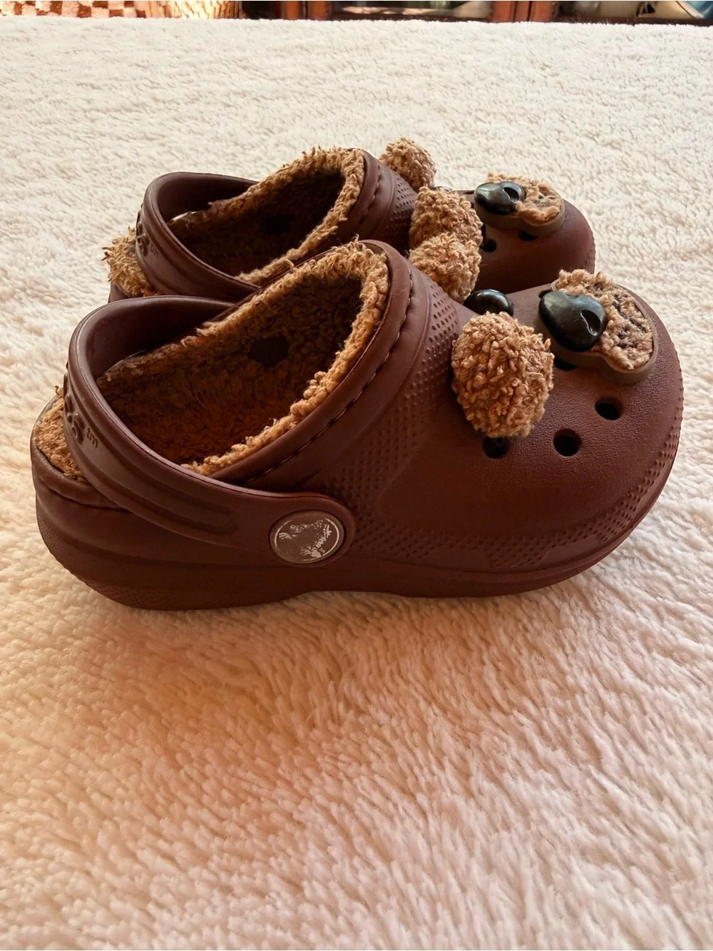 Crocs Kids' TODDLER Classic Lined I Am Brown Bear Clogs